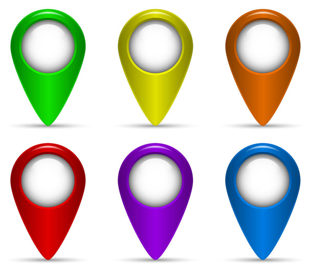 Карта кольорові вказівники
 - Вектор, зображення