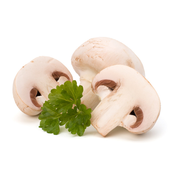 Champignon mushroom and fresh parsley - Foto, Imagem