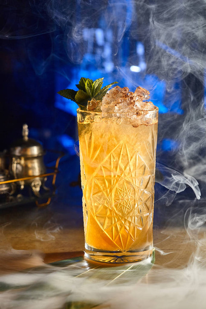 long alcoholic cocktail of pineapple juice - Photo, image