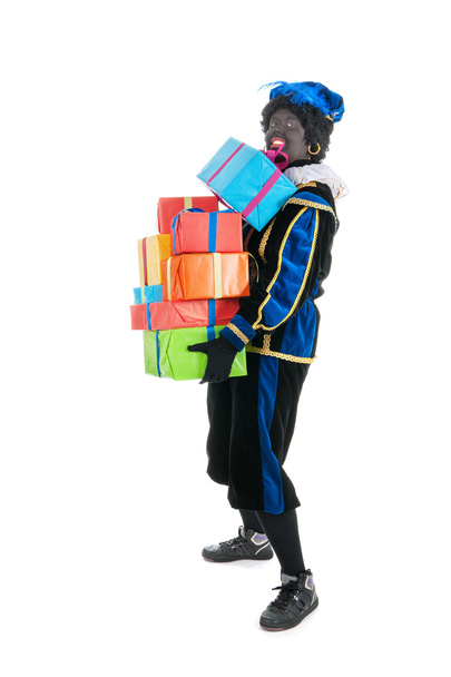 Dutch black pete with many presents - Photo, image