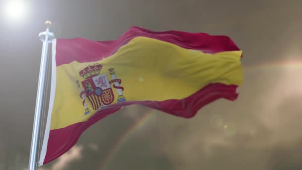 Spanish Flag waving - Footage, Video