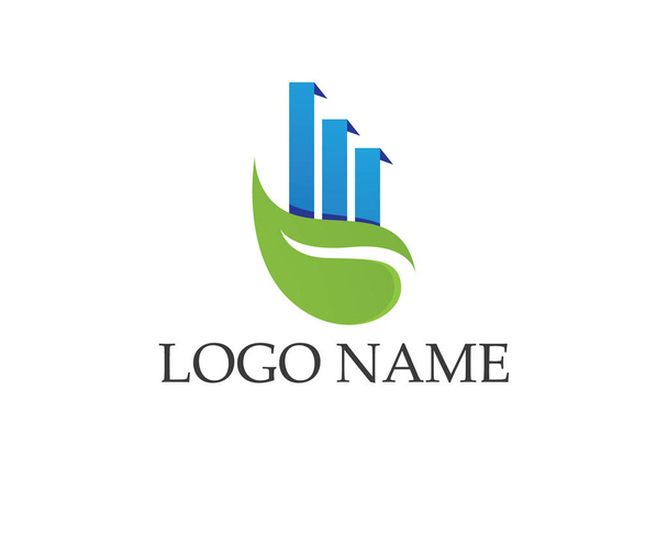 Λογότυπο επιχειρηματικής χρηματοδότησης - εικονογράφηση έννοιας φορέα - Διάνυσμα, εικόνα