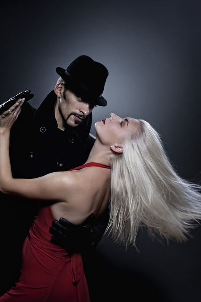 Couple in love dancing tango - Fotoğraf, Görsel