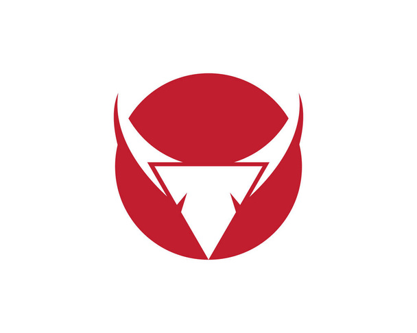 Bull horn head logo and symbols - Vector, Image