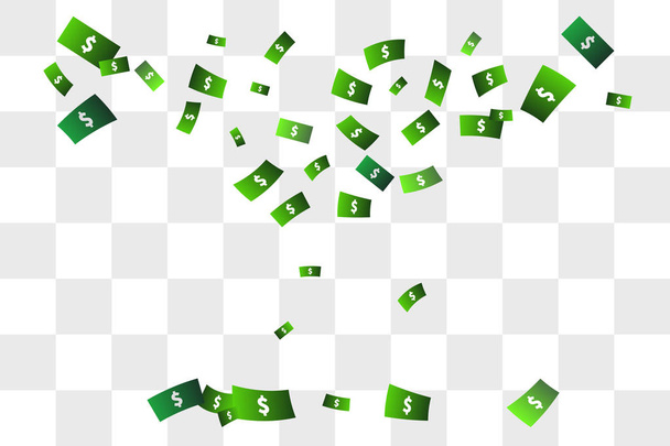 Confetti of dollars - Vector, Image