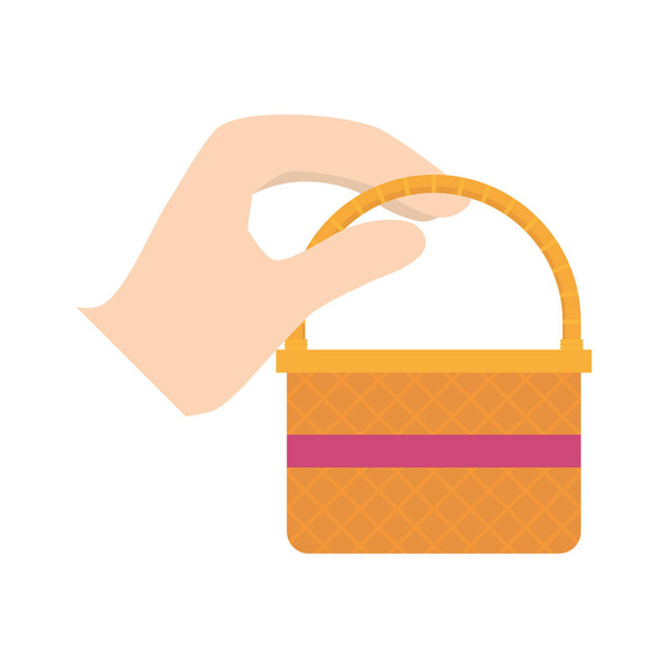 hand hing easter basket - Vector, Image