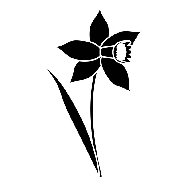 piktogram kwiat liść kwiat żonkila - Wektor, obraz