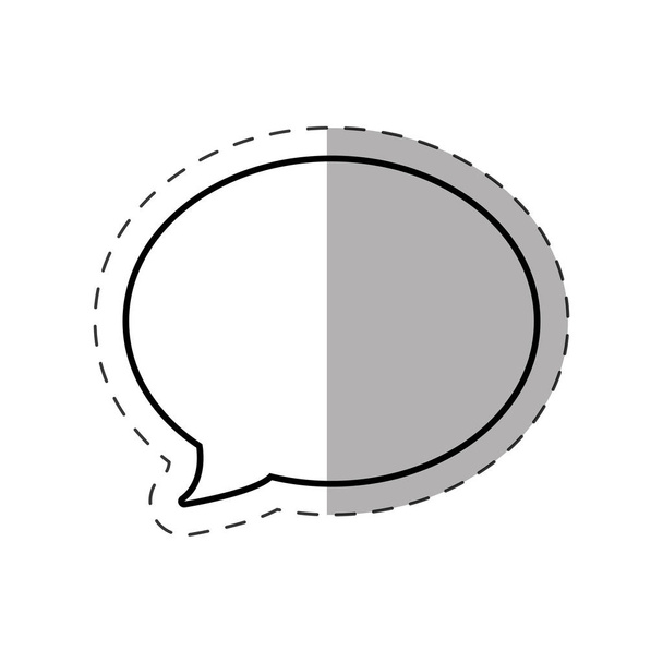 Bubble spraak communicatie schaduw - Vector, afbeelding