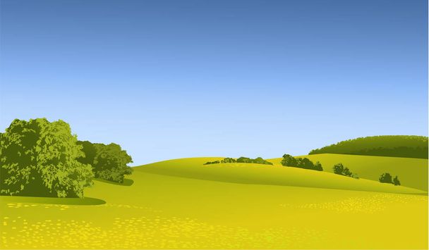 zielony krajobraz wiejski - Wektor, obraz