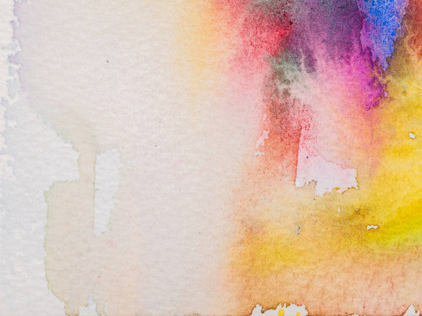 Color and texture of hand painted watercolor on paper - 写真・画像