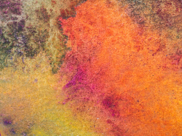 Color y textura de la acuarela pintada a mano sobre papel
 - Foto, Imagen