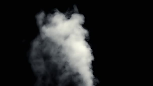 Ogień dym z czarnym tłem - Materiał filmowy, wideo