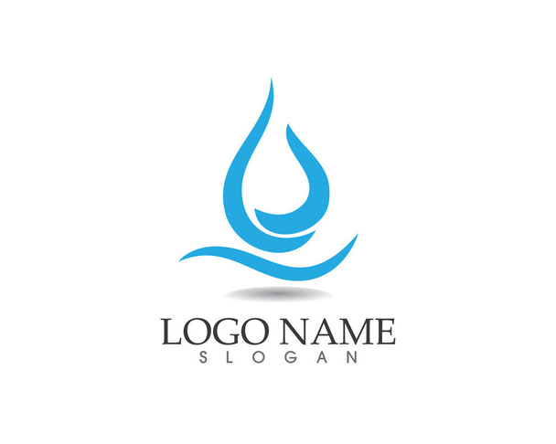 Waterdruppel logo vector pictogrammen sjabloon - Vector, afbeelding
