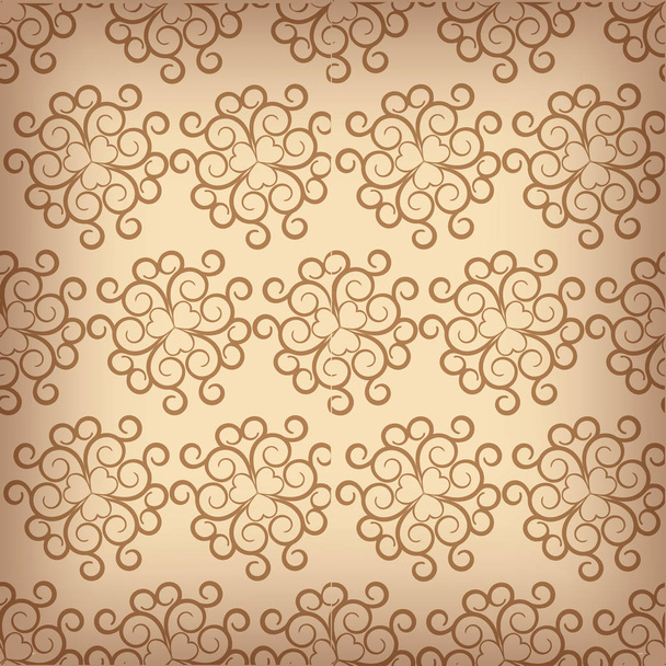 Wallpaper pattern, old paper luxury background, vector - Vector, Image