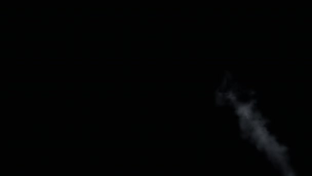 Tűz füst lentről felfelé fekete háttér - Felvétel, videó