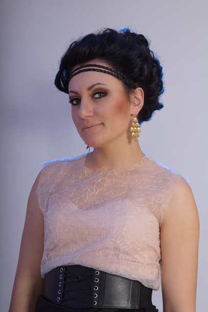 Woman With Classic Hairstyle And Makeup - Foto, Bild