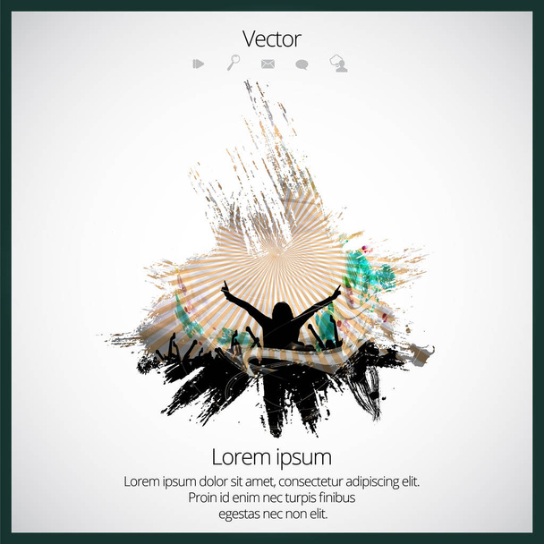 Cartel del partido ilustración
 - Vector, imagen