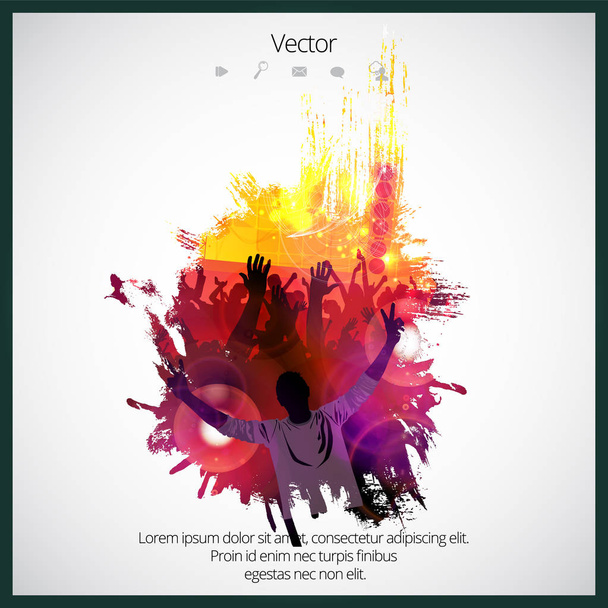 Cartel del partido ilustración
 - Vector, imagen