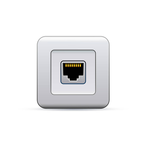 Network socket icon - Vector, Image
