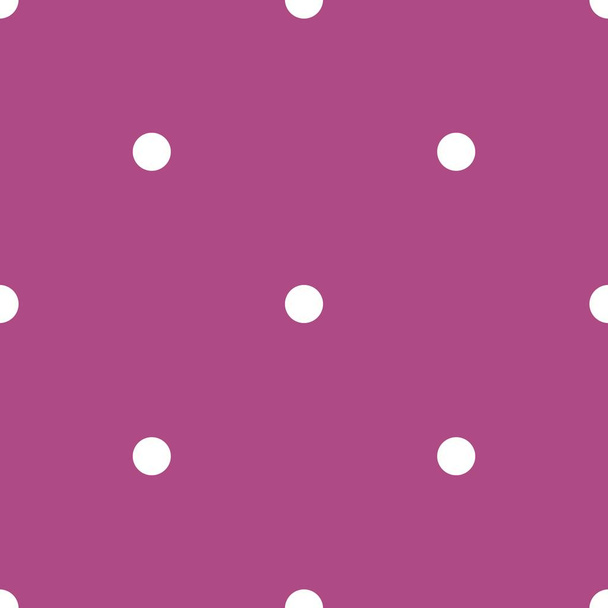 Dachówka wektor wzór w białe kropki na tle fioletowy fiołek - Wektor, obraz