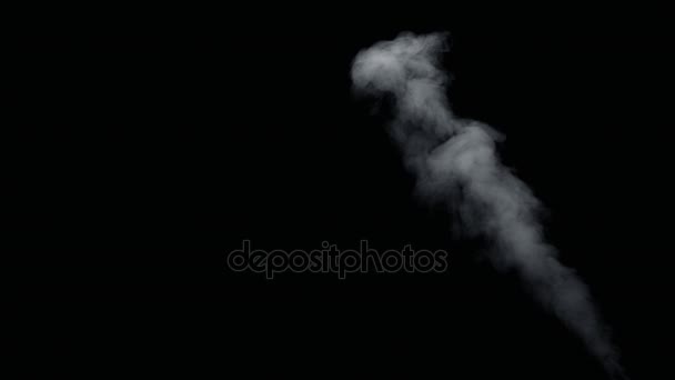 Fumée de feu du bas vers le haut fond noir
 - Séquence, vidéo