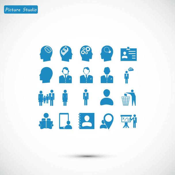 Business people icons - Vetor, Imagem