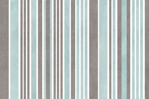 Watercolor gray and blue striped background. - Photo, Image