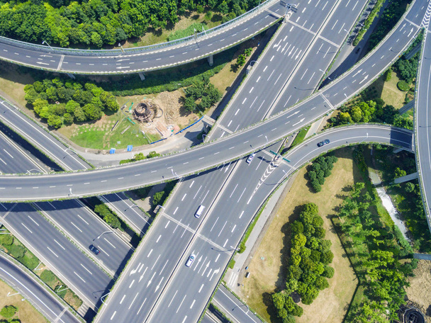 Luchtfoto van de snelweg viaduct - Foto, afbeelding