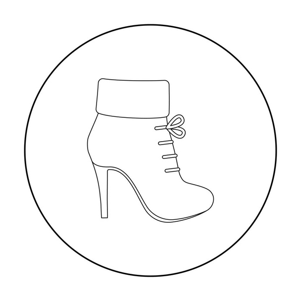 Woman boot icon of vector illustration for web and mobile - Vector, Imagen