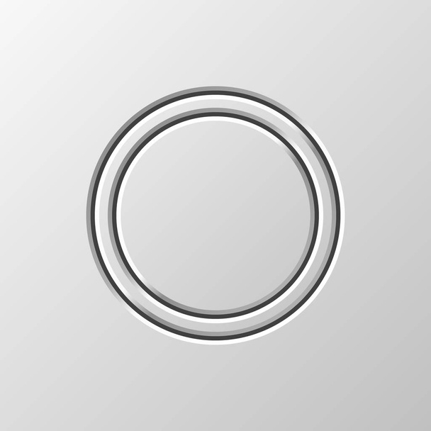 White Abstract Circle Button Template - Vektor, Bild