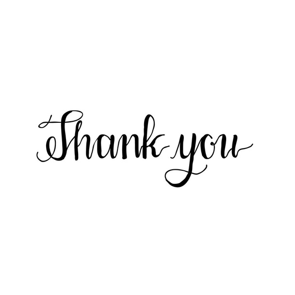 Thank you hand written words calligraphy - Vector, Image