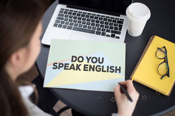 DO YOU SPEAK ENGLISH CONCEPT - Foto, Imagen