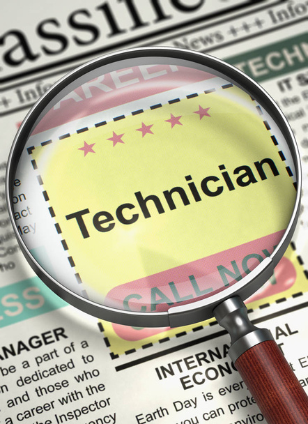 We are Hiring Technician. 3D. - Photo, Image