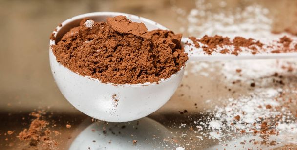 Scoop with protein powder - Photo, image