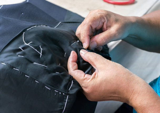 sewing suits , tailoring by hand - Foto, Imagem