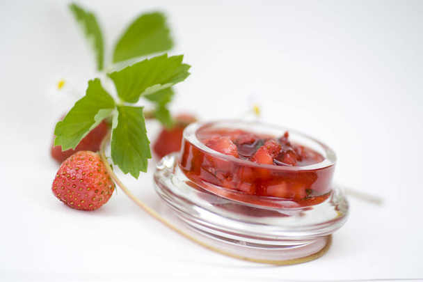 Erdbeeren Früchte frische Marmelade - Foto, Bild