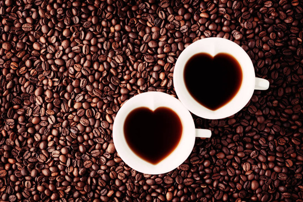 herzförmige Kaffeetassen - Foto, Bild