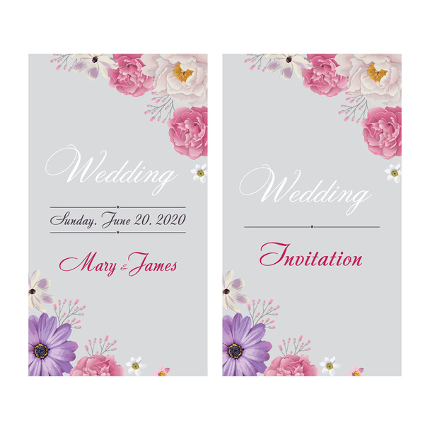 Προσκλητήριο γάμου, ευχαριστήρια κάρτα, εκτός από τις κάρτες ημερομηνία. EPS 10 - Διάνυσμα, εικόνα