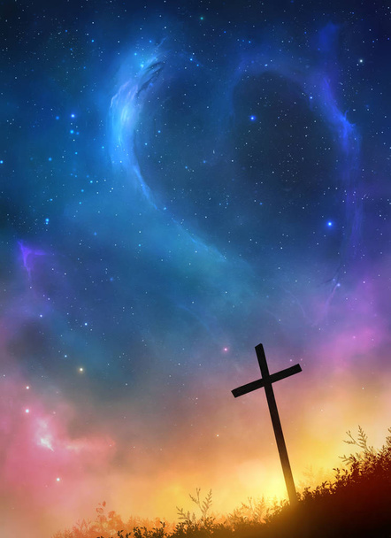 Cross and stars - Photo, Image