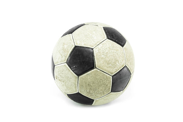 vieux ballon de football isolé sur blanc
 - Photo, image