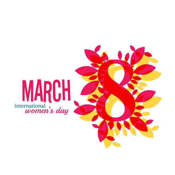 8 March Women's Day greeting card - Вектор, зображення
