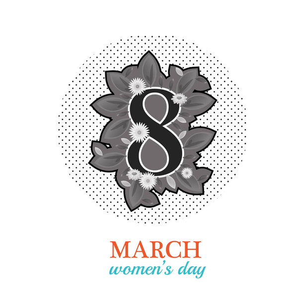 8 March Women's Day greeting card - Vector, Imagen