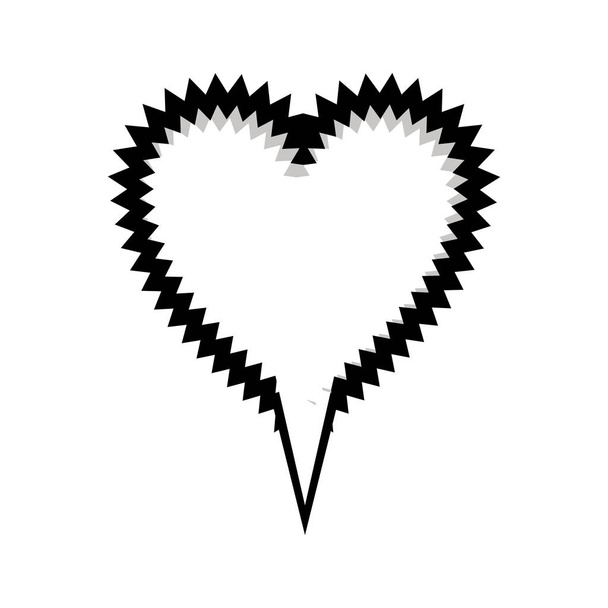 silueta monocromática forma de corazón grito de clamor para el diálogo
 - Vector, imagen