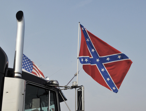 Confederate flag on truck - Photo, Image