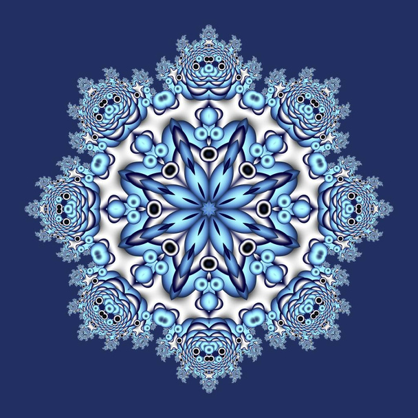 Fabuloso patrón calado en forma de copos de nieve o servilleta de encaje
 - Foto, imagen