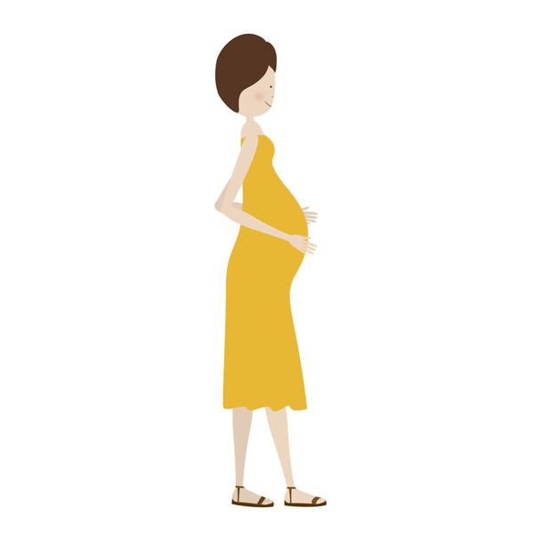 personas embarazadas icono de la mujer
 - Vector, Imagen