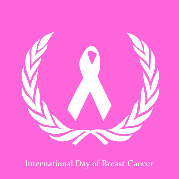 Εικονογράφηση της διεθνούς ημέρας του μαστού καρκίνου φόντο - Διάνυσμα, εικόνα