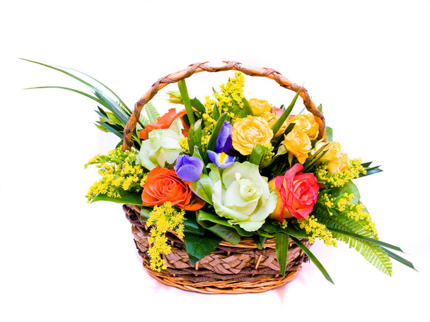 Basket with flowers - Photo, Image