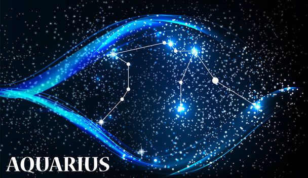 Symbol Aquarius Zodiac Sign. Vector Illustration. - Vetor, Imagem