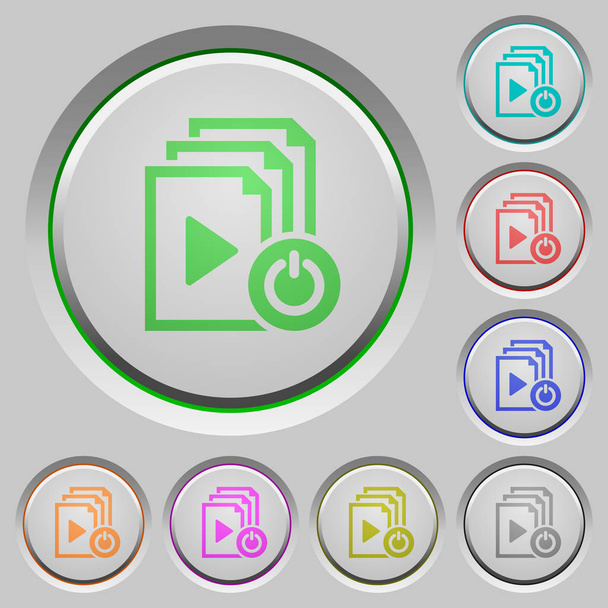 Exit from playlist push buttons - Vector, Image